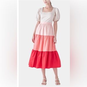 English Factory color block midi dress